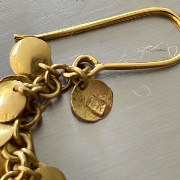 18k Gold Boho Indian Earrings - Picture 8 of 9